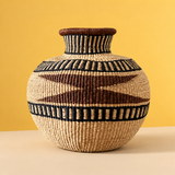 Handwoven bolga pot basket