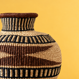 Handwoven bolga pot basket