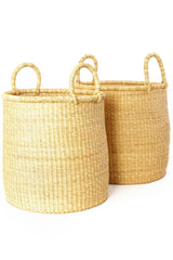 Handwoven Bolga laundry Basket