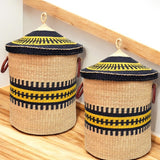 Handwoven Bolga laundry Basket - SAFI-LC12