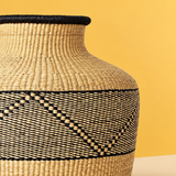 Handwoven bolga pot basket