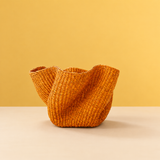 Orange Bolga Wave Basket - SAFI-WB30