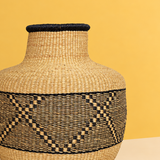 Handwoven bolga pot basket