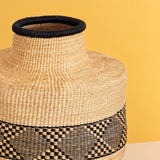 Handwoven bolga pot basket