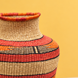 Handwoven bolga pot basket