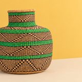 Handwoven bolga pot basket
