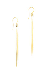 Nina brass & cow earring