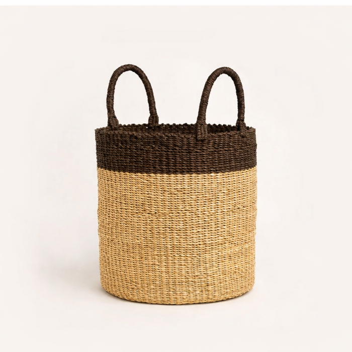 Handwoven Bolga laundry Basket