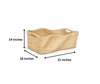 Custom Rectangular Wavy Bolga Basket