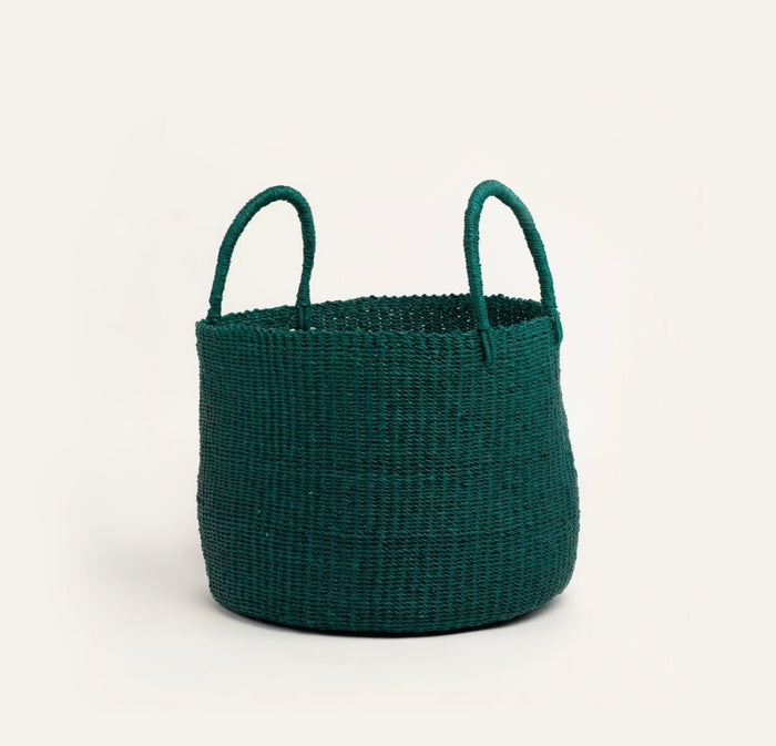 Green Woven Hamper Basket