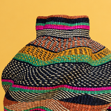 Handwoven sculptural basket - multicolour