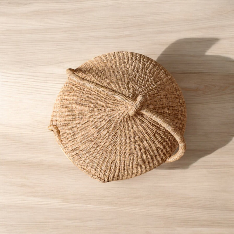 Handwoven Bolga Cat Basket