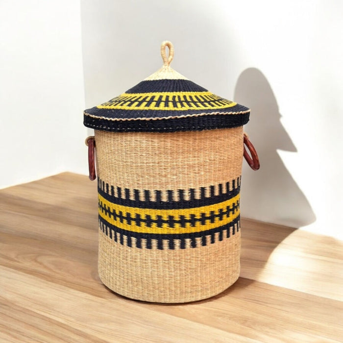 Handwoven Bolga laundry Basket