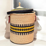 Handwoven Bolga laundry Basket - SAFI-LC12