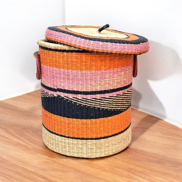 Handwoven Bolga laundry Basket