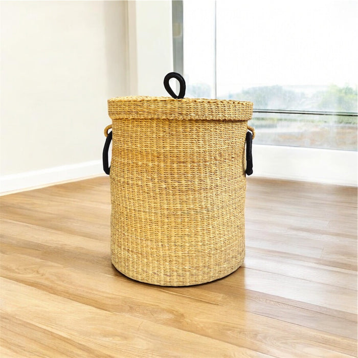 Handwoven Bolga laundry Basket