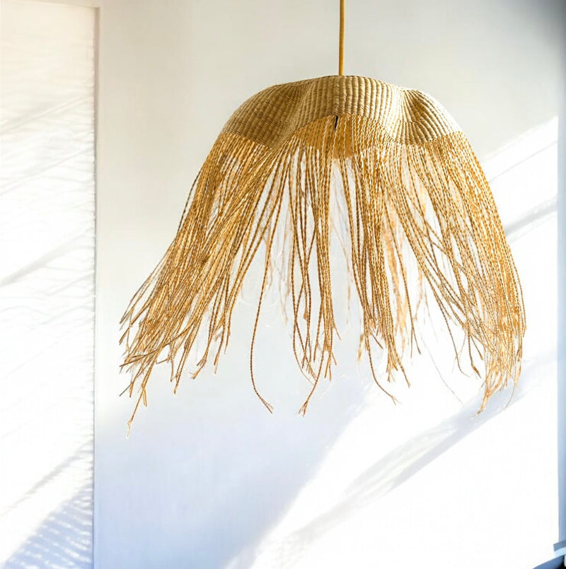 Bolga Boho fringe lamp shade