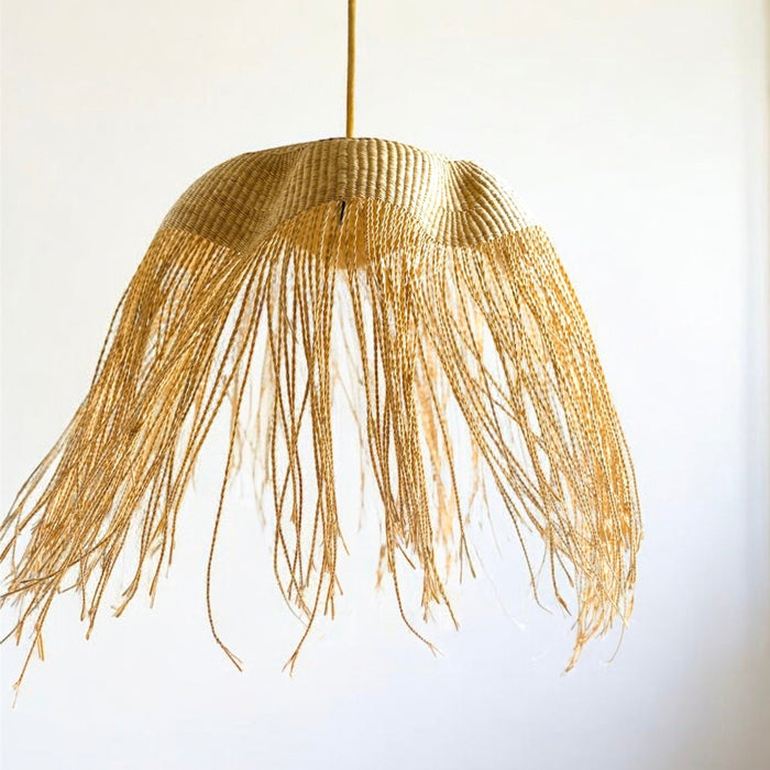 Bolga Boho fringe lamp shade