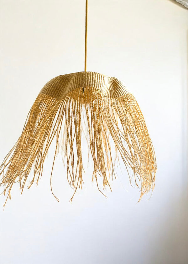 Bolga Boho fringe lamp shade