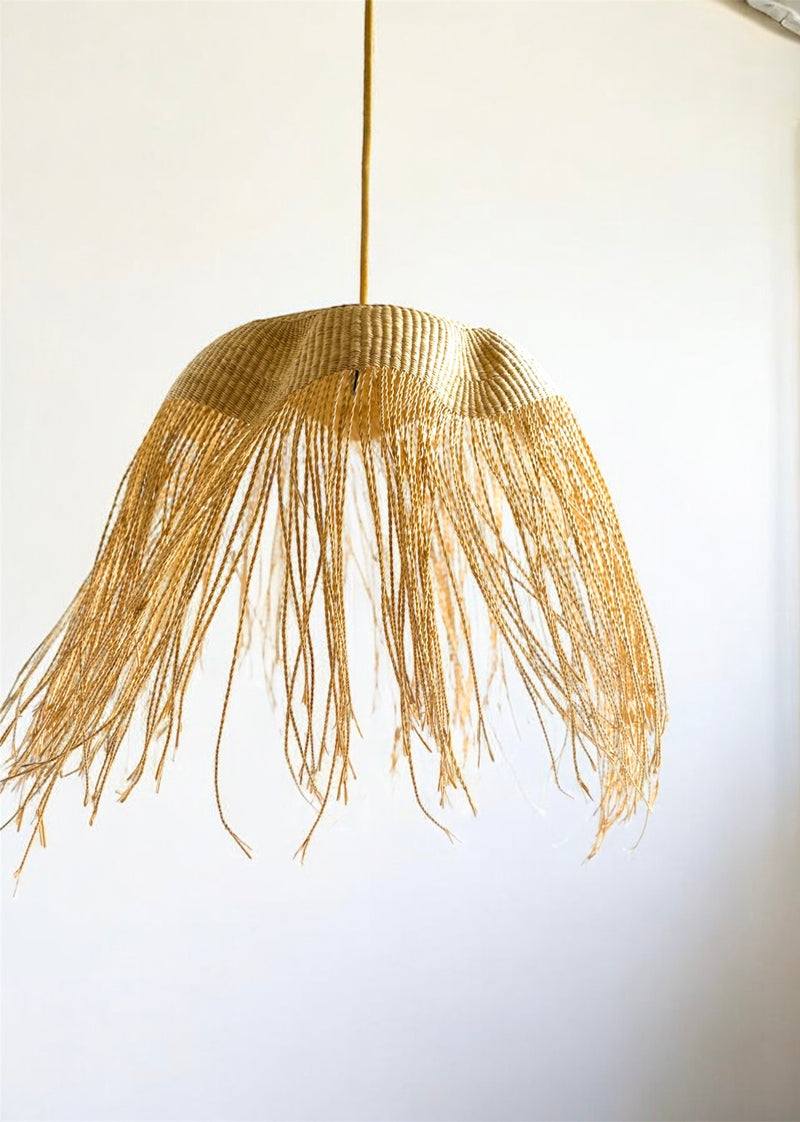 Bolga Boho fringe lamp shade