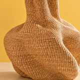 Handwoven sculptural basket - natural