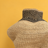 Bolga decor basket - black and natural