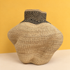 Bolga decor basket - black and natural