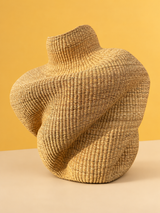 Handwoven sculptural basket - natural