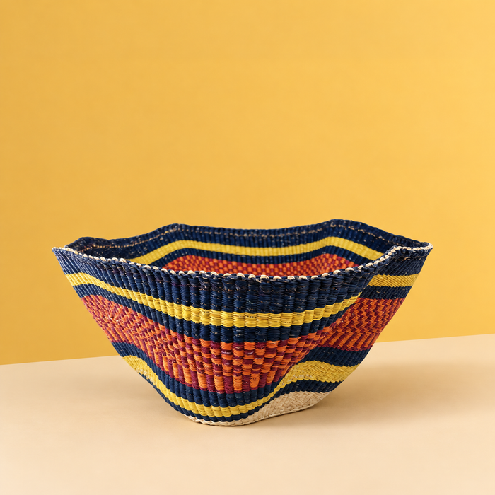 Wave bolga basket - multicolour