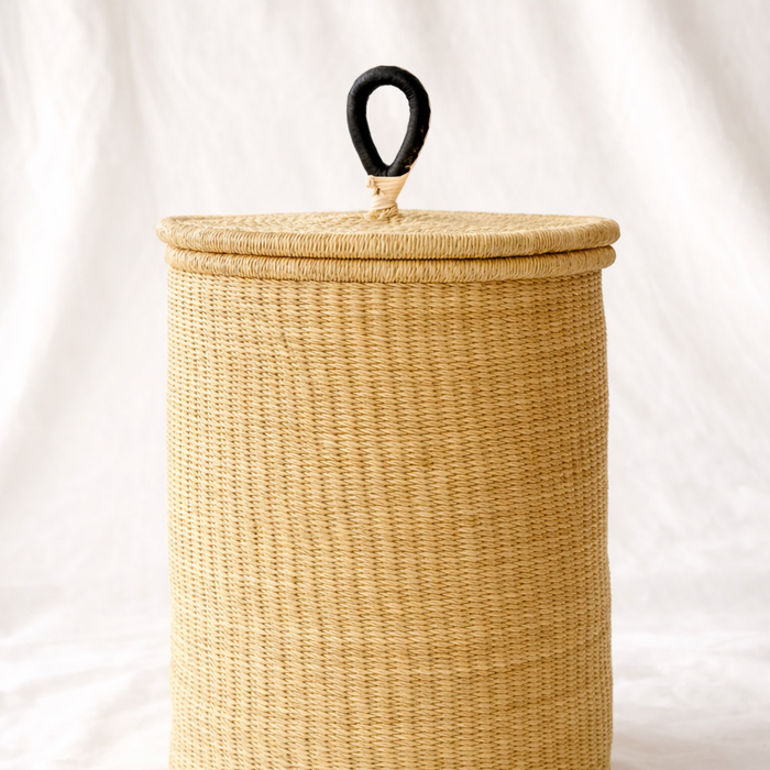 Handwoven Bolga laundry Basket