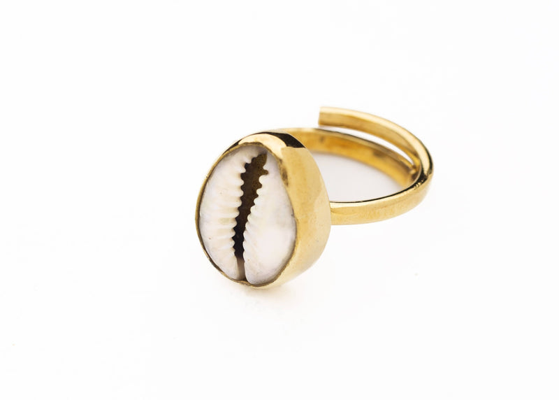 Funa Cowrie Bangle with adjustable ring