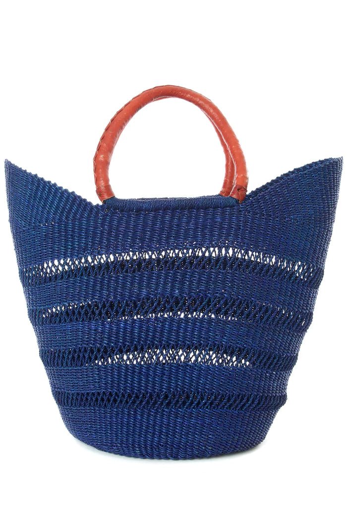 Blue tote basket